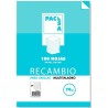 Recambio Pacsa - Folio - 4x4 - 70 g - Multitaladro - 100 hojas