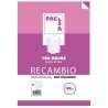 Recambio Pacsa - Folio - 4x4 - 90 g - Multitaladro - 100 hojas