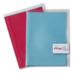 Dosier tarjetero Pardo - Solapa - PVC - Folio - Color transparente