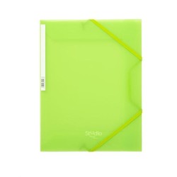 Carpeta de gomas Pardo Studio Style - Solapas - PP - Folio - Color verde
