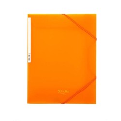 Carpeta de gomas Pardo Studio Style - Solapas - PP - Folio - Color naranja