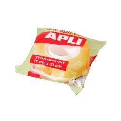 Cinta adhesiva transparente Apli - 12 mm x 33 m