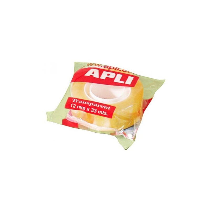 Cinta adhesiva transparente Apli - 12 mm x 33 m Cinta adhesiva transparente Apli - 12 mm x 33 m