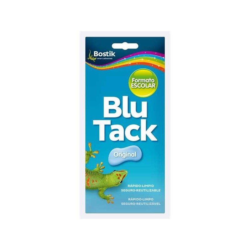 Blu-Tack Plico Original formato escolar - 90 g - Color azul Blu-Tack Plico Original formato escolar - 90 g - Color azul