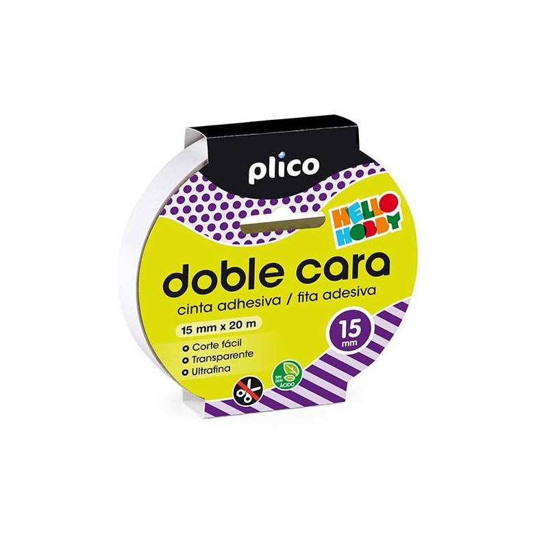 Cinta doble cara Plico - 15 mm x 20 m Cinta doble cara Plico - 15 mm x 20 m