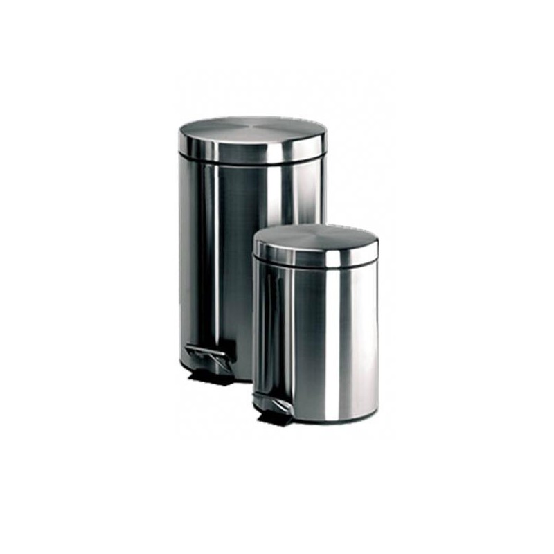 Papelera con pedal Pull Import Bin Acero inoxidable - 5 L - Color plata