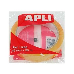 Cinta adhesiva transparente Apli - 19 mm x 66 m