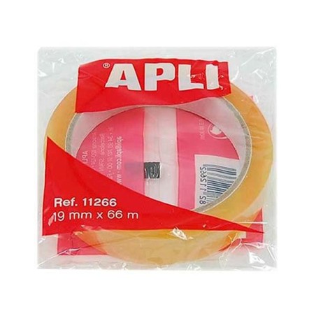 Cinta adhesiva transparente Apli - 19 mm x 66 m