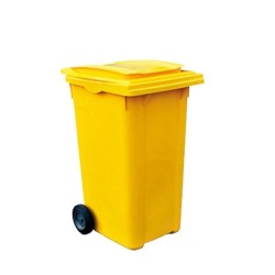 Contenedor móvil Pull Import Eco - 120 L - Color amarillo