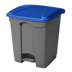 Papelera Pull Import Universal - 45 L - Color gris/azul