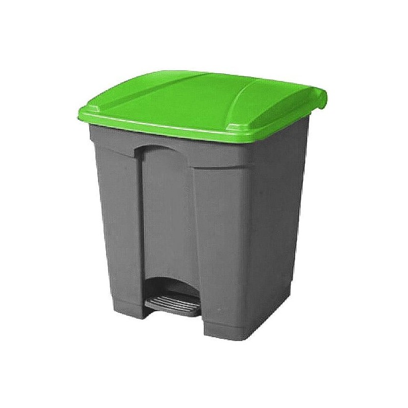 Papelera Pull Import Universal - 45 L - Color gris/verde