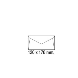 Sobres comercial Sam - Caña verjurado - 120 x 176 mm - 63 g - Engomado - Caja 500 sobres