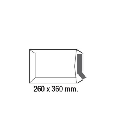 Bolsas folio prolongado Sam - Kraft - 260 x 360 mm - 90 g - Tira de silicona - Caja 250 bolsas