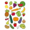 Gomets temáticos frutas y verduras Apli - 12 hojas - 276 ud