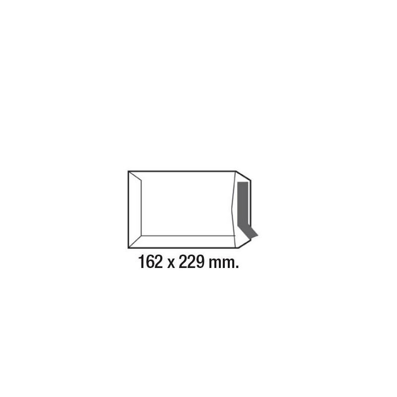 Bolsas C4 Sam - Offset blanco - 229 x 324 mm - 100 g - Tira de silicona - Ventana derecha - Caja 250 bolsas