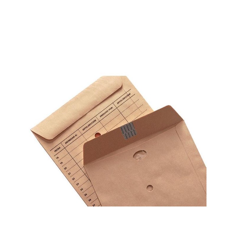 Bolsas correo interno Sam - Kraft - 260 x 360 mm - 120 g - Adhesivo reutilizable - Caja 100 bolsas