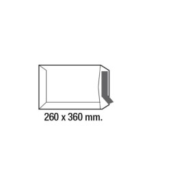 Bolsas folio prolongado Sam - Offset blanco - 260 x 360 mm - 100 g - Tira de silicona - Caja 250 bolsas