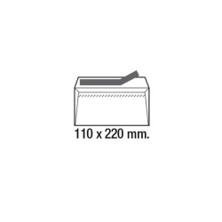 Sobres C5 Sam - 110 x 220 mm - 90 g - Tira de silicona - Color blanco - Caja 500 sobres