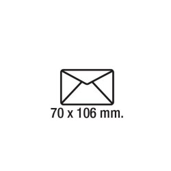 Sobres tarjeta de visita Sam - 70 x 106 mm - 90 g - Engomado - Color blanco - Caja 100 sobres