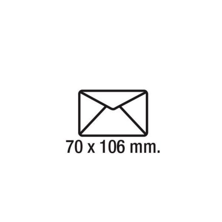 Sobres tarjeta de visita Sam - 70 x 106 mm - 90 g - Engomado - Color blanco - Caja 100 sobres