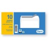 Sobres Sam - 115 x 225 mm - 90 g - Tira de silicona - Color blanco - Pack 10 sobres