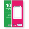 Bolsas Sam - Kraft blanco - 184 x 261 mm - 100 g - Tira de silicona - Pack 10 bolsas