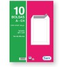 Bolsas Sam - Kraft blanco - 229 x 324 mm - 100 g - Tira de silicona - Pack 10 bolsas