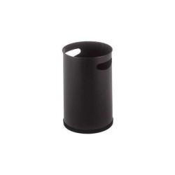Papelera con asas Sie - Metálica - 12 L - Color negro
