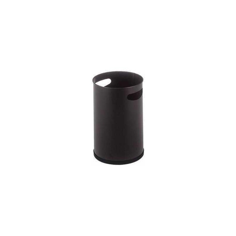 Papelera con asas Sie - Metálica - 12 L - Color negro