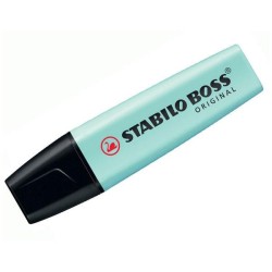 Marcador fluorescente Stabilo Boss Pastel - Punta biselada - Trazo 2 mm y 5 mm - Color toque de turquesa