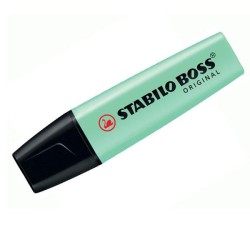 Marcador fluorescente Stabilo Boss Pastel - Punta biselada - Trazo 2 mm y 5 mm - Color pizca de menta