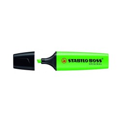 Marcador fluorescente Stabilo Boss - Punta biselada - Trazo 2 mm y 5 mm - Color verde