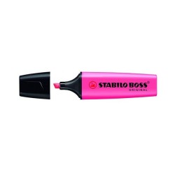 Marcador fluorescente Stabilo Boss - Punta biselada - Trazo 2 mm y 5 mm - Color rosa