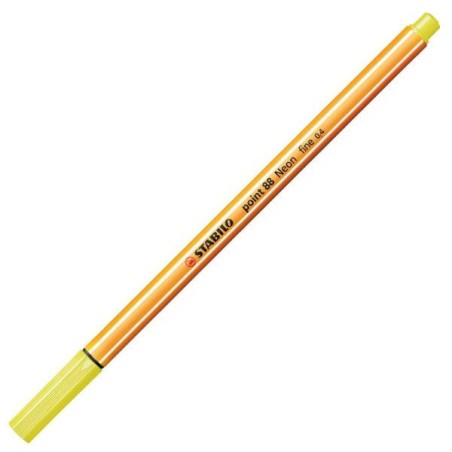 Rotulador Stabilo Point 88 - Punta 0,4 mm - Color amarillo neón