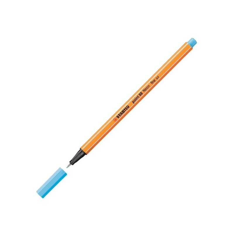 Rotulador Stabilo Point 88 - Punta 0,4 mm - Color azul neón Rotulador Stabilo Point 88 - Punta 0,4 mm - Color azul neón