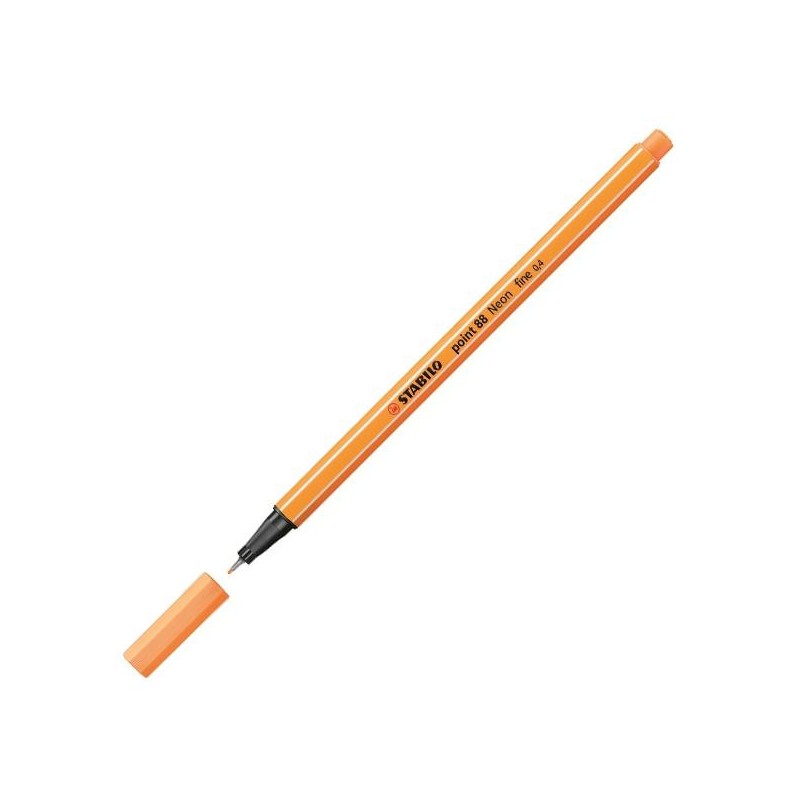 Rotulador Stabilo Point 88 - Punta 0,4 mm - Color naranja neón Rotulador Stabilo Point 88 - Punta 0,4 mm - Color naranja neón