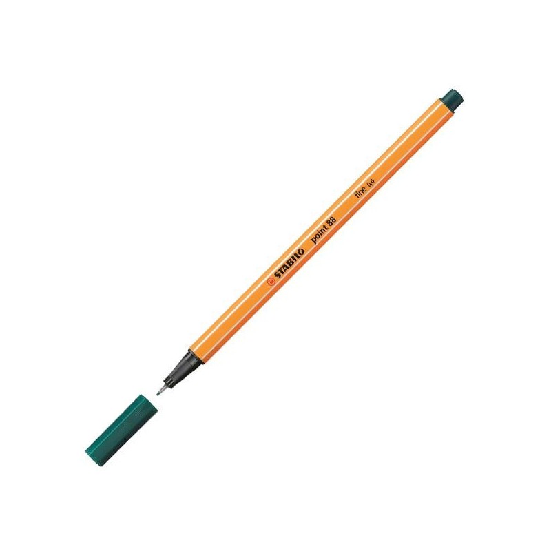Rotulador Stabilo Point 88 - Punta 0,4 mm - Color verde pino Rotulador Stabilo Point 88 - Punta 0,4 mm - Color verde pino