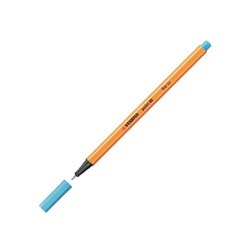 Rotulador Stabilo Point 88 - Punta 0,4 mm - Color azul celeste Rotulador Stabilo Point 88 - Punta 0,4 mm - Color azul celeste
