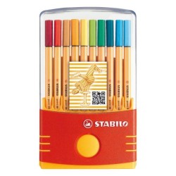 Rotulador Stabilo Point 88 - Punta 0,4 mm - Colores surtidos - Estuche ColorParade 20 ud