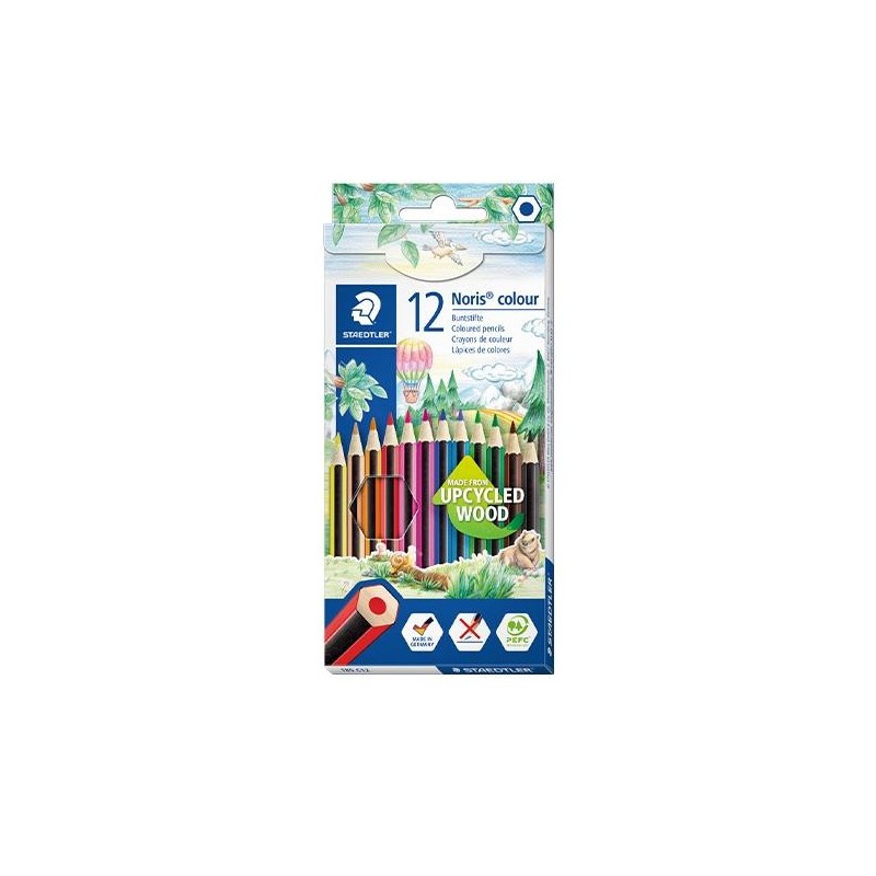 Lápiz de color Staedtler Noris Colour - 3 mm - Colores surtidos - Estuche 12 ud