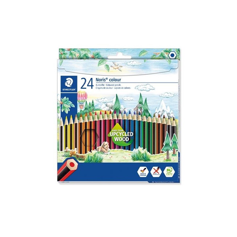 Lápiz de color Staedtler Noris Colour - 3 mm - Colores surtidos - Estuche 24 ud