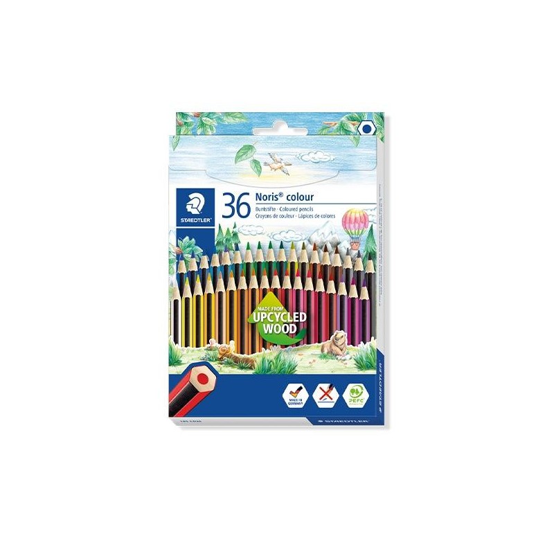 Lápiz de color Staedtler Noris Colour - 3 mm - Colores surtidos - Estuche 36 ud