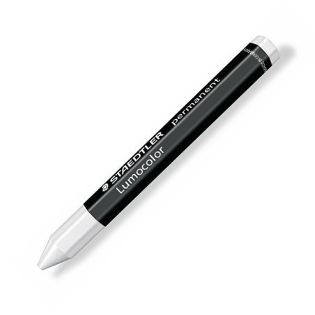 Cera Staedtler Lumocolor hexagonal permanente Blanco