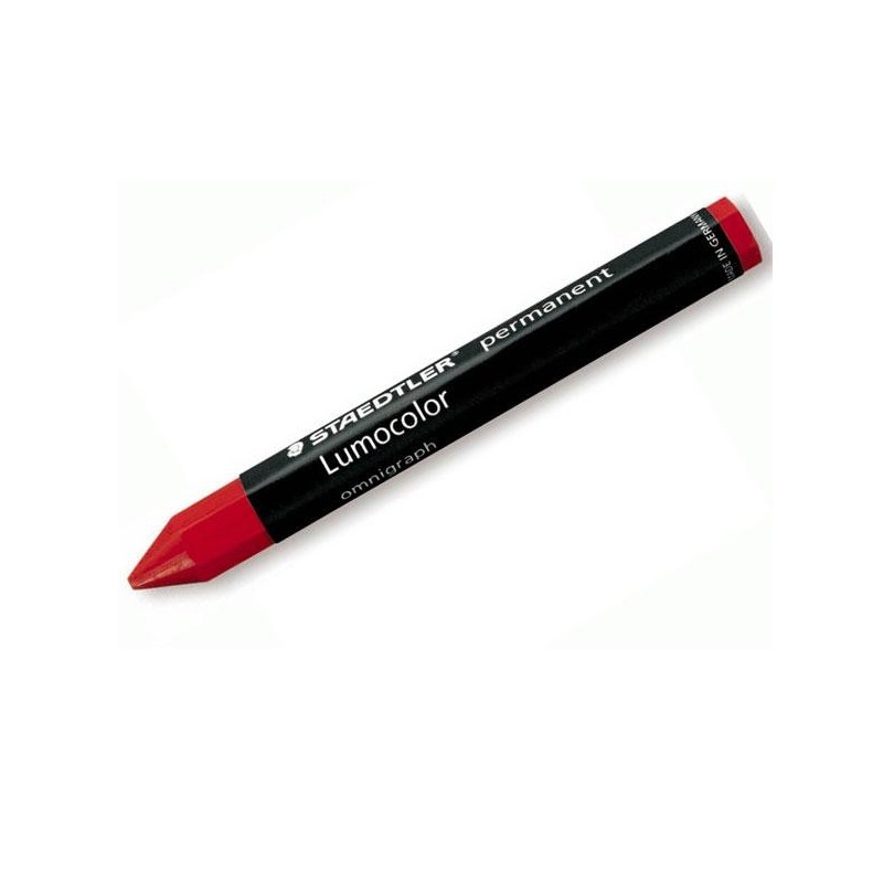 Cera Staedtler Lumocolor hexagonal permanente Rojo Cera Staedtler Lumocolor hexagonal permanente Rojo