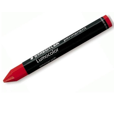 Cera Staedtler Lumocolor hexagonal permanente Rojo