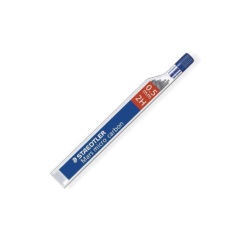 Tubo 12 minas Staedtler Mars Micro - Mina 0,5 mm - Dureza 2H Tubo 12 minas Staedtler Mars Micro - Mina 0,5 mm - Dureza 2H