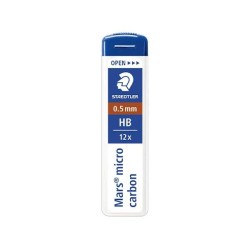 Tubo 12 minas Staedtler Mars Micro - Mina 0,5 mm - Dureza HB