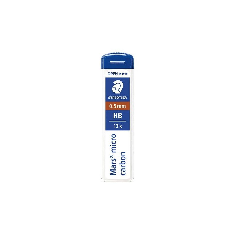 Tubo 12 minas Staedtler Mars Micro - Mina 0,5 mm - Dureza HB