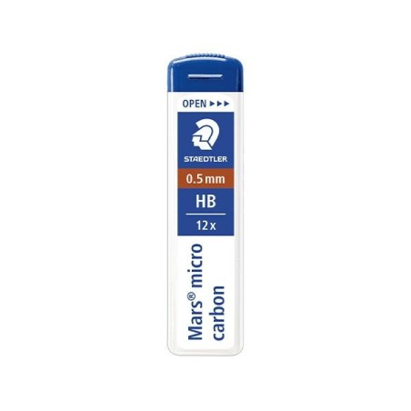 Tubo 12 minas Staedtler Mars Micro - Mina 0,5 mm - Dureza HB