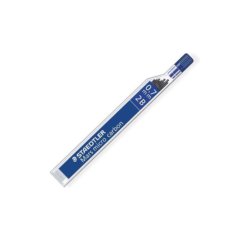 Tubo 12 minas Staedtler Mars Micro - Mina 0,7 mm - Dureza 2B Tubo 12 minas Staedtler Mars Micro - Mina 0,7 mm - Dureza 2B